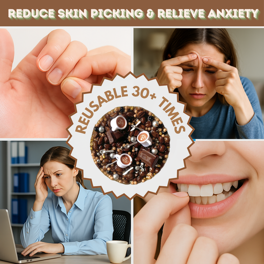 Reusable Picky Pad – Coffee Edition | Anxiety Relief Sensory Tool for Skin Picking, Stress & ADHD | 10cm Reusable Kit